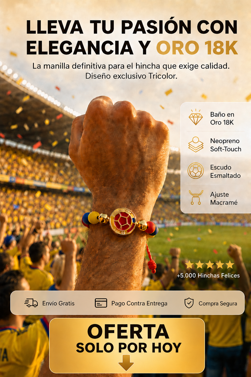 🇨🇴 Manilla Tricolor Dorada™ ⚽
