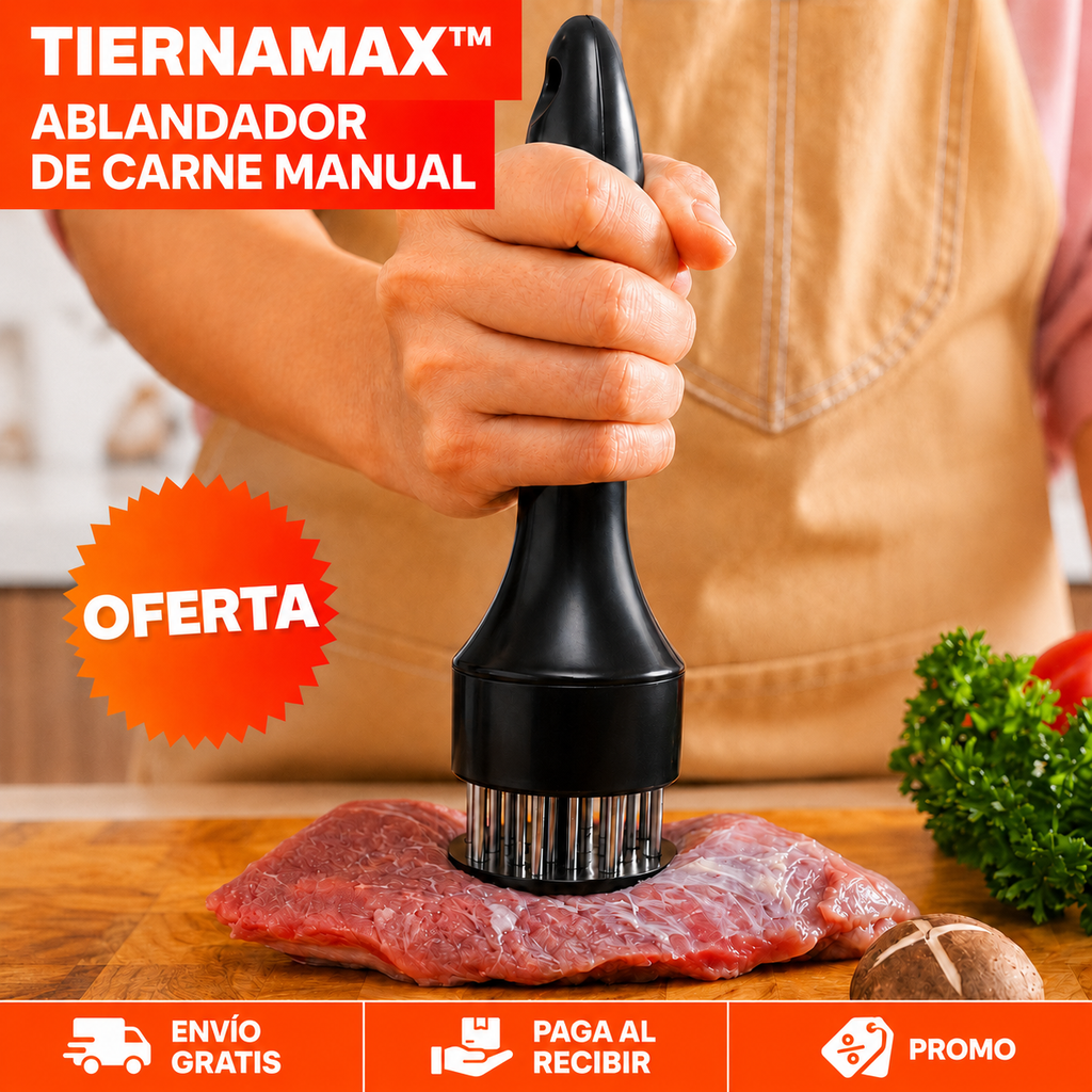 TiernaMax™ — Ablandador y Adobador Manual para Carne