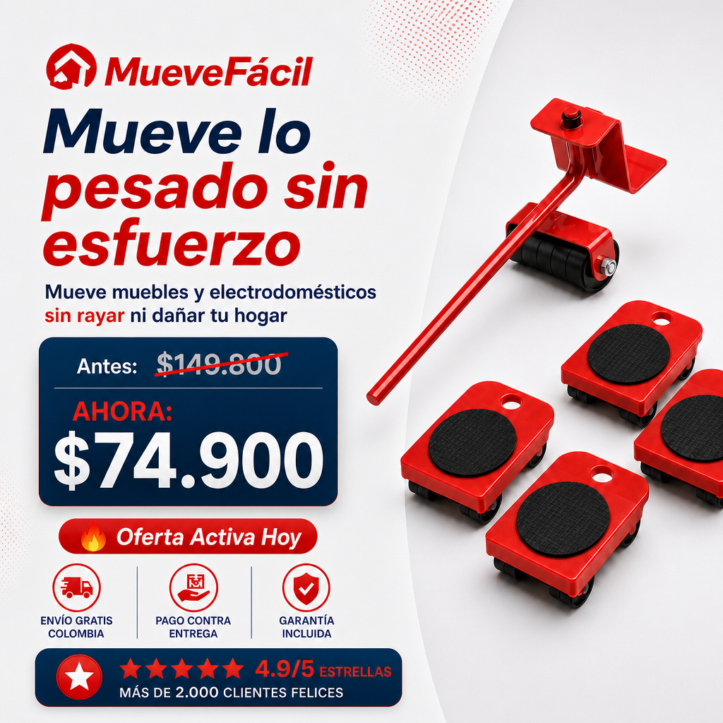 MueveFácil™ — Mueve muebles pesados sin esfuerzo