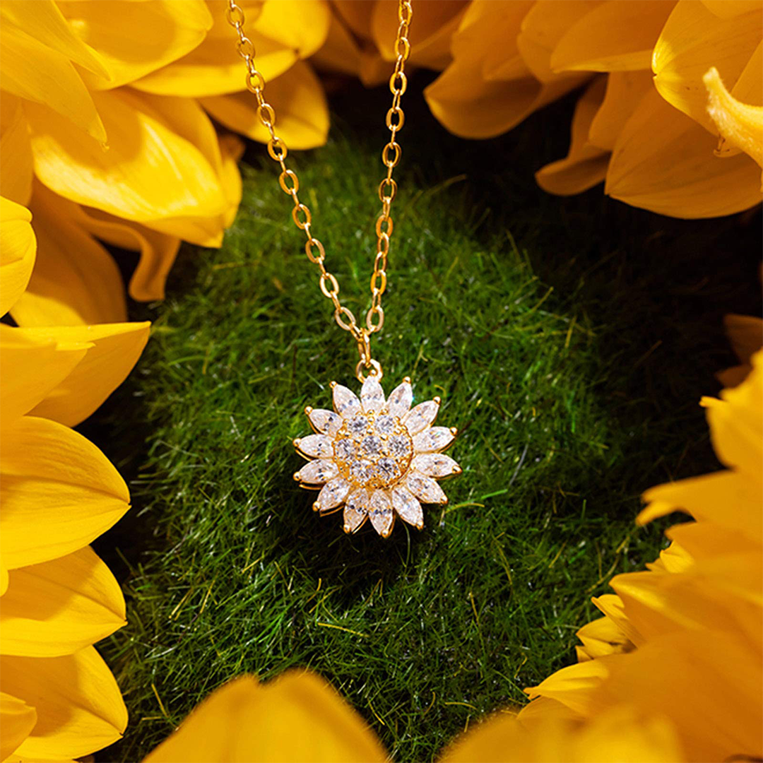 Collar Girasol Giratorio: elegancia, detalle y una presentación que enamora🌻
