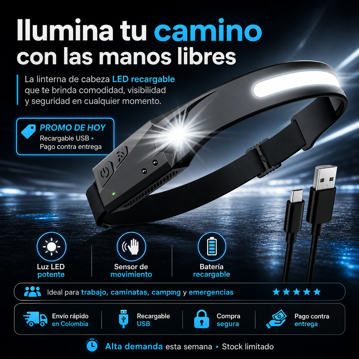 LuzGo Smart™: ilumina tu camino con las manos libres