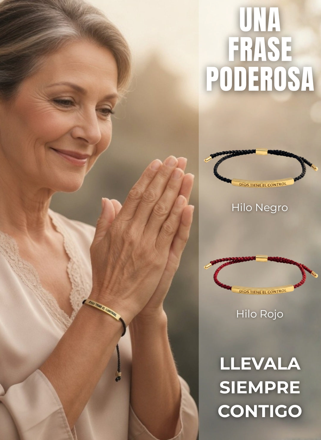 [🔥PROMO HOY] Pulsera Dios Tiene El Control: Una Frase Poderosa