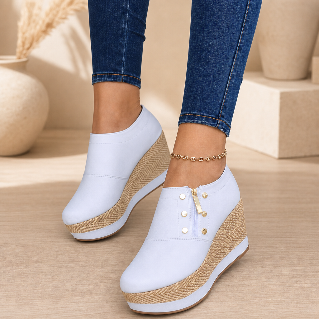 [😍NUEVOS] BOTINES ALTIVA™: cuña alta y detalle en yute para elevar tu look sin perder comodidad