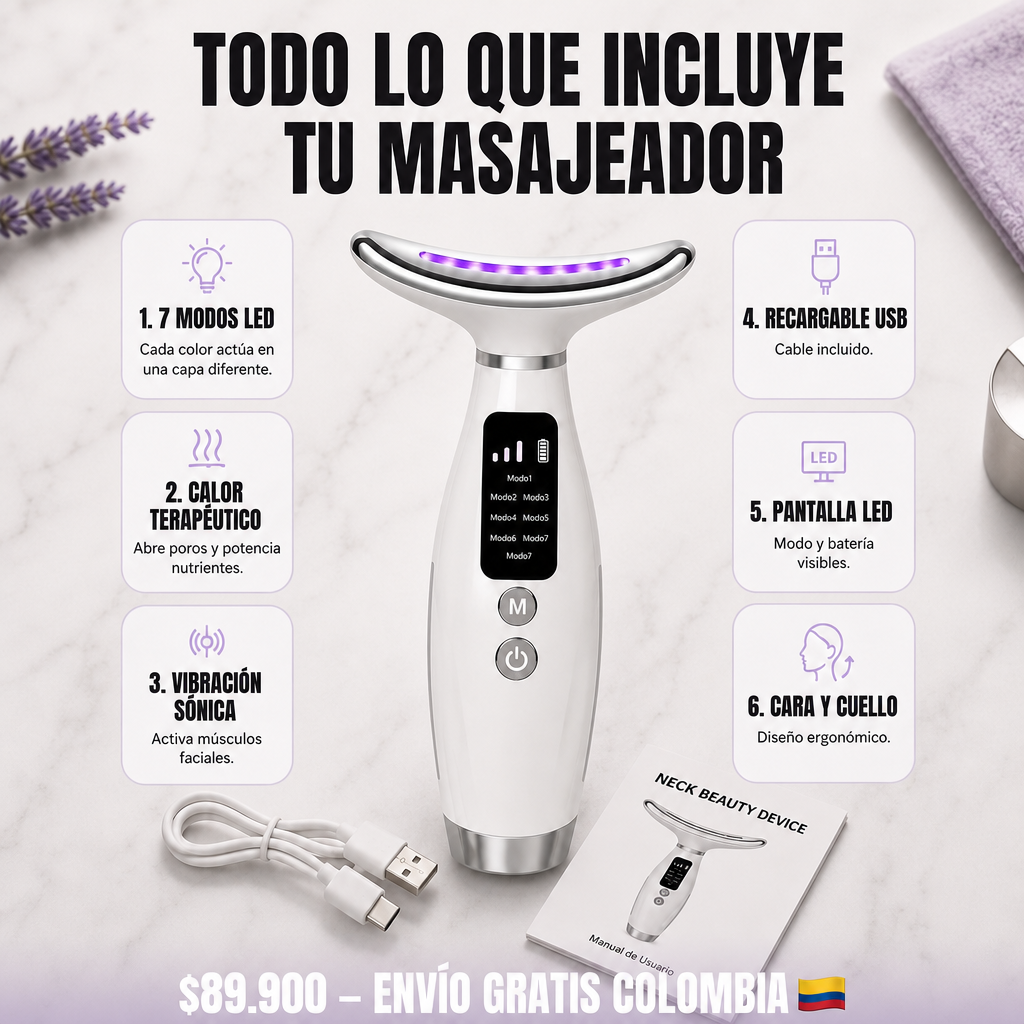 MASAJEADOR FACIAL RECARGABLE