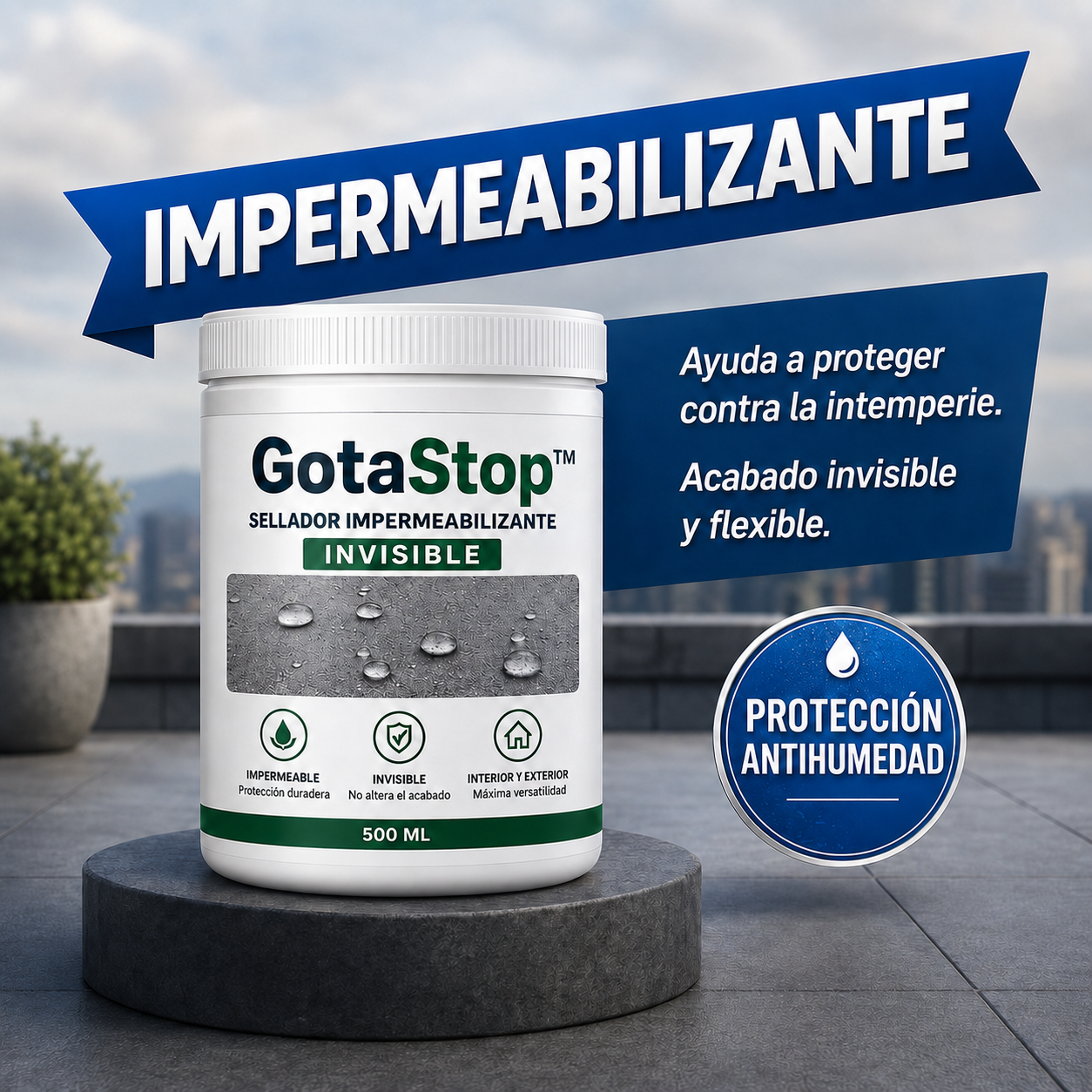 🔥 ÚLTIMO DÍA: Paga 1 y Lleva 2 GotaStop™ - Sellador invisible